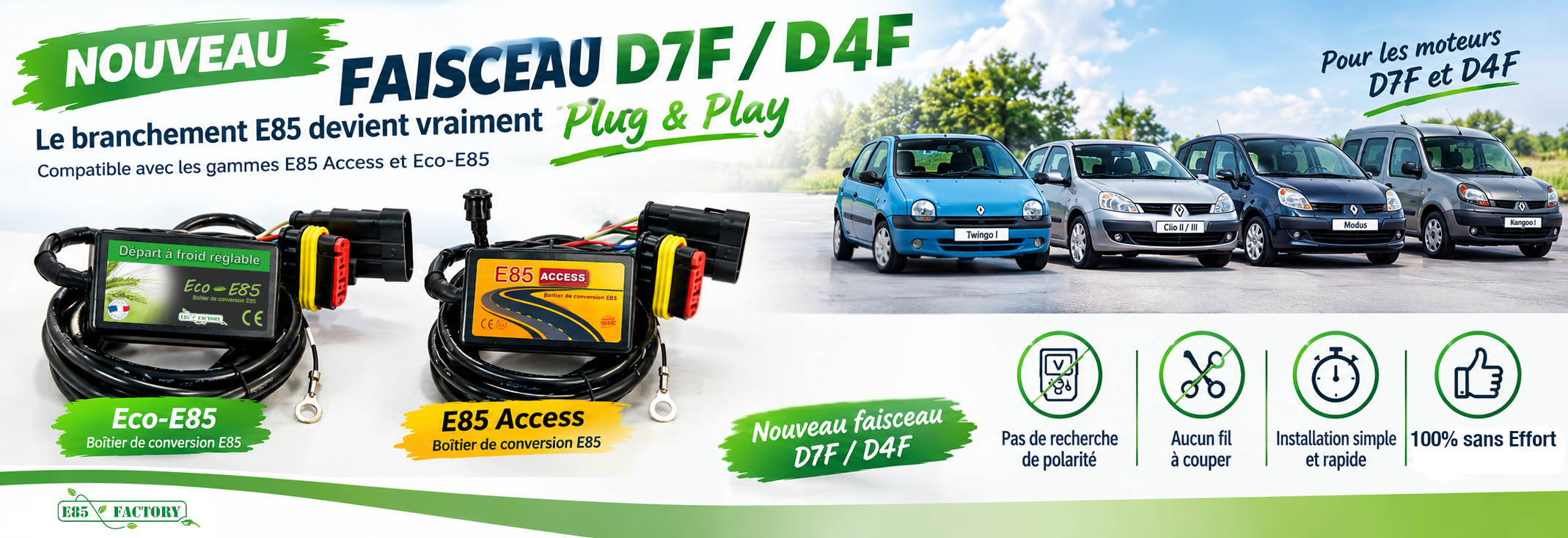 Publicité nouveau faisceau pour les moteur D7F et D4F